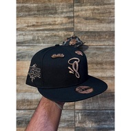 Central Cee SYNA World Black Custom Cap - New/Modern Cap Fitted Cap with Gold Embroidery Design Base