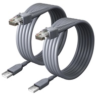 (2PCS) 6.5ft Scanner Charger Cable for Symbol/Motorola/Zebra DS8108 Scanner Cable LS2208 LS4278 LS35