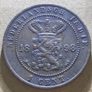 Koin Netherland Indies 1 Cent Tahun 1898