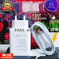 CHARGER Y17 ORIGINAL100% FAST CHARGING 18 WATT DUAL MESIN MICRO USB / TYPE C / TEPSI 18W FAST CHARGI