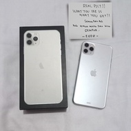 iPhone 11 Pro Max Silver 64 GB imei resmi terdaftar kmenperin, sinyal aktif all operator. Garansi im