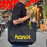 Hanoi canvas tote bag with ANYBAG color combination - Free Hanoi charm