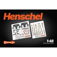 Emboss EM48069 1/48 Hs129 B2/B3 Cockpit Details 3D Three-Dimensional Sticker with Sanhua