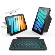 Keyboard compatible 8.3 Inch iPad Mini 7 (A17 Pro 2024) / iPad Mini 6 adjustable ipad case with magn