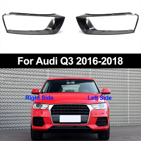 Left/Right Car Headlamp Headlight Lens Cover For Audi Q3 2016 2017 2018 Transparent Lampshade Clear 