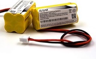 elxjar (2-Pack) 4.8V 300mAh AAA Ni-CD Battery, Replacement Rechargeable for 48H465 Lumapro 6CGL4 6CG
