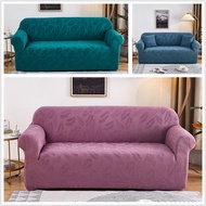 Jacquard European Style Sofa Cover 3 Seater Thickened Elastic Fabric Sofa Cushion Cover All-Inclusive Sofa Cover anti cat scratch New Solid Color 沙发套