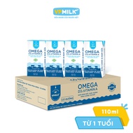 [Thùng 48 hộp 110ml] Sữa Dinh Dưỡng Tiệt Trùng VPMilk Omega CÓ ĐƯỜNG dạng hộp