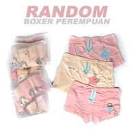 KATUN RANDOM Girls' boxers made of imported cotton, contents 4 with ziplock pouch. Cute girls' boxer