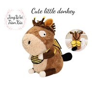 Little Donkey Plush Toy Bee Donkey Doll Animal Doll Little Donkey Pillow Gift for Children and Girlf