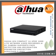 Dahua 4CH 4 Channel 5MP 5 Megapixel 8MP Lite IP Network NVR Recorder 4Poe 1HDD Bay NVR4104HS-P-4KS3