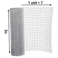 WIRE MESH GALVANIZED / GREEN PVC COATED / JARING BESI / KAWAT BESI / 1/2“x1/2“ / 1“x1/2“ (SELL BY FE