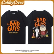 CubbyCrew Brand New Cool The Bad Guys Movie x Big Bad Wolf Printing For Boy Girl Neck Round Fitted C