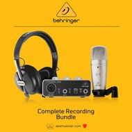 BEHRINGER U-PHORIA STUDIO COMPLETE RECORDING BUNDLE WITH UM2 INTERFACE, C-1 CONDENSER, HPS5000 Headp