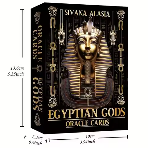 Egyptian Gods Oracle Cards - Ancient Egypt Divination Deck 12.6*8.9cm for Meditation, Guidance - Pap