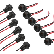 Senzeal 12pcs T10 W5W 194 LED Bulbs 921 Sockets Adapter Rubber + Copper Wire for LED Bulbs Replaceme
