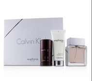 🇺🇸CALVIN KLEIN/cK euphoria men EDT Set凱文克萊誘惑男性淡香水三件套裝 ️
