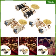 [Wishshopehhh] Theater Binoculars with Foldable Handle And Chain, Vintage 3x25 Portable Opera Binocu