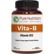 Pure Nutrition Natural Vitamin B12 1500mcg (Methylcobalamin) | 120 Veg Tabs | Vitamin B12 Supplement