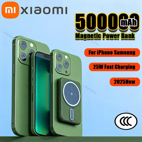 Xiaomi 500000mAh Magnetic Power Bank 25W Wireless Fast Charger Portable Large Capacity for Magsafe P