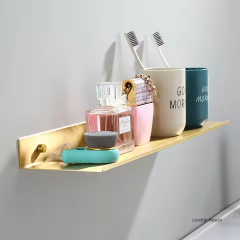 30-50cm gold bathroom rack gold bathroom corner rack kitchen storage rack bathroom hardware rack bat
