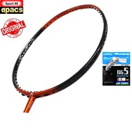 Apacs Nano Fusion Speed 722【Install with String】Yonex BG5 (Original)Badminton Racket-Orange Blk 99(1pcs)
