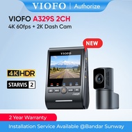VIOFO A329S 2CH 64GB Dashcam⎜Front 4K 60fps⎜ Support 4TB External SSD ⎜WiFi 6⎜Dual SONY Starvis2 HDR