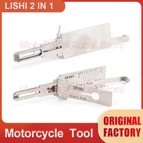 lishi 2 in 1 tool BW9MH HON42 HON63 HON70 HON77 KM14 SZ14 YH35R ZD30 MAHINDRA YAMAHA For Motorcycle 