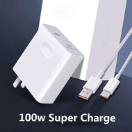 100W Fast Charger Honor US/UK SuperCharge Power Adapter 6A Usb Type C Cable For Honor 200 100 90 80 