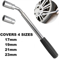 Telescopic Tire Nut Wrench Car Tire Wrench Heavy Duty L-Shape Mobile Socket Wrench 17/19mm/ 21/23mm