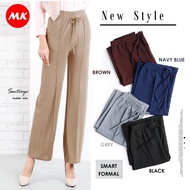 Seluar Wanita Muslimah Straight Cut Pants / Straight Cut Elastic Casual Work Pants Seluar Perempuan 