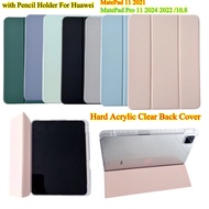 Clear Case with Pencil Holder For Huawei MatePad 11 Case 2021 Matepad pro 11 2024 2022 Matepadpro 10