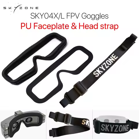 Skyzone SKY04X/L FPV Goggles Head Strap Faceplate Mask PU Pad w/Magic Stick Loop Tape for Racing Dro