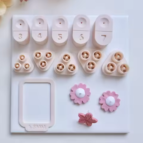 11Pcs/Set Stud Post Embedding Tool for Polymer Clay Earrings, Earring Post Placement Earring Post Se