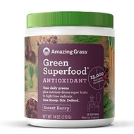 [USA]_Amazing Grass Green Superfood Antioxidant Organic Powder with Wheat Grass, Elderberry, and Gre
