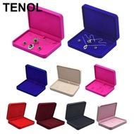 [TENOL] Wood Jewelry Display Box Velvet Jewel Set Storage Organizer Necklace  Holder
