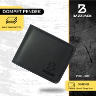 HITAM Bazzpack Short Wallet Simple Men's Wallet Synthetic Chili Leather Black PDK 001 Original Bazzp