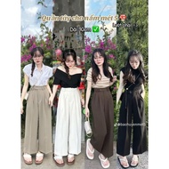 Quần suông ống rộng (CÓ BIGSIZE 40 - 80KG) nữ cho Nấm Lùn dưới 1m53 ( Quần dài 85cm- 90cm )- Mã 20