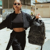 SPRAYGROUND Backpack Large Capacity Student Backpack Boys Girls Black Shark Mouth School Bag W083571