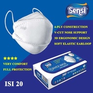 Masker Sensi Convex 4D 4Ply Earloop, Masker 4D Sensi 4Ply, Masker 4Ply