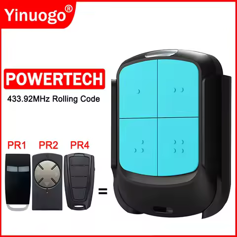 Powertech PR2 PR4 PR1 Garage Door / Gate Remote Control 433.92MHz Rolling Code Hand Transmitter 433M