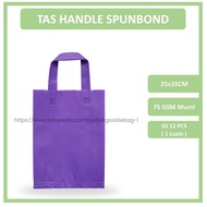 Goodie bag Spunbond Handle 25x35 Ungu Satuan / Tas Spunbond Polos