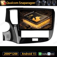 Car Radio Android 15 For Mitsubishi Outlander 3 III GF0W GF0W GG0W 2018 - 2021 Wireless Carplay Auto