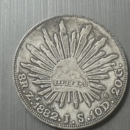 39mm Mexican Eagle Yang Silver Yuan Dayang Eagle Yang Biting Snake 1882 Silver Yuan Coin Ancient Coi