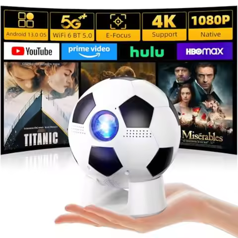 Soccer Fan's Ultimate Native 1080P Projector with Built-in Apps Bluetooth Projector with Dual Bond W