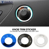 TIMEKEY Car Adjustment Knob Rearview Mirror Trim Sticker for Chevrolet Trax Cruze Malibu Aveo 2009 - 2016 R7T9