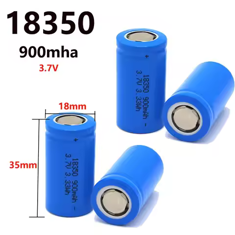 18350 battery 900mAh Rechargeable lithium ion Battery ICR18350 High drain Li-ion cell for flashlight
