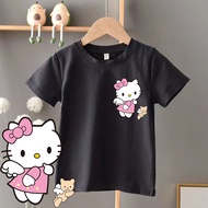 2026T SHIRT FOR GIRLS HELLO KITTY cotton kids tshirt children cartoon kid girl cute cute pink shirt 