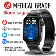 ECG+PPG Painless Non-Invasive Blood Glucose Smart Watch Men's Healthy Blood Pressure Exercise Smart Watches Blood Glucose Meter