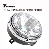 Motorcycle Chrome Halogen Front Headlight Lamp For CB400 CB1300